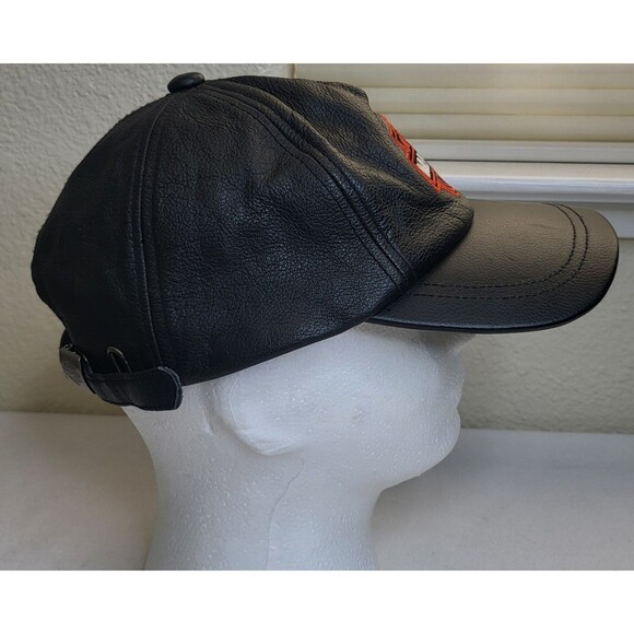 Harley-Davidson Motor Cycles Leather Hat Buckle Strap Adjustable Made In USA - Picture 4 of 6